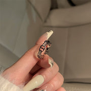 Maillard Style Vintage Amber Natural Stone Ring – Stylish Gifts — 19
