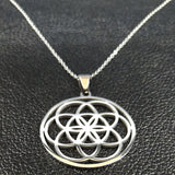 Hollow Circle Ring Pendant Flower Of Life Sacred – Jewelry Gift Ideas — 5