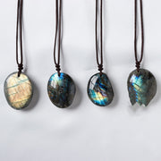 Labradorite Rough Stone Pendant Necklace Pendant – Jewelry Gift Ideas — 5