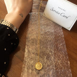 Matte Gold Sun Pendant Necklace For Women – Jewelry Gift Ideas — 3