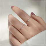 Natural Freshwater Pearl Pearl Thin Circle Ring – Meaningful Gifts — 3