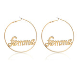 Exaggerated Temperament Circle Letter Earrings – Meaningful Gifts — 12