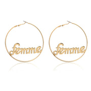 Exaggerated Temperament Circle Letter Earrings – Meaningful Gifts — 12