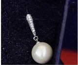 Zircon Pearl Pure Silver Pin Pendant Earrings – Jewelry Gift Ideas — 2