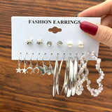 Fashion And Personality 6-pair Studded Earrings – Stylish Gifts — 4