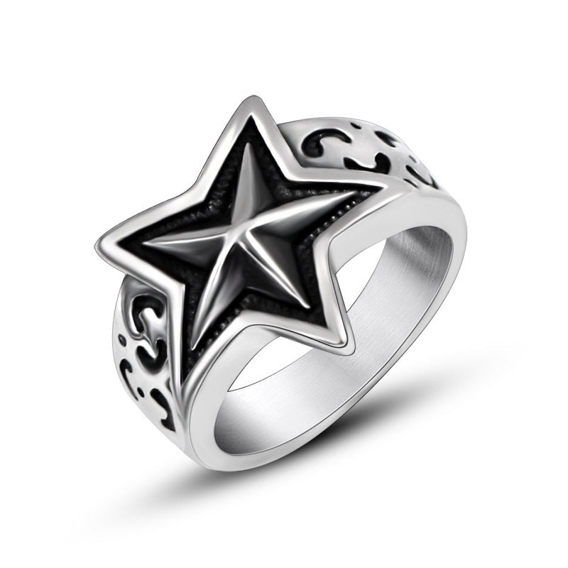 Punk Personality Pentagram Men's Ring – Gifts for Him — 1