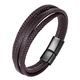 Fashion stainless steel chain leather bracelet – Stylish Gifts — 4