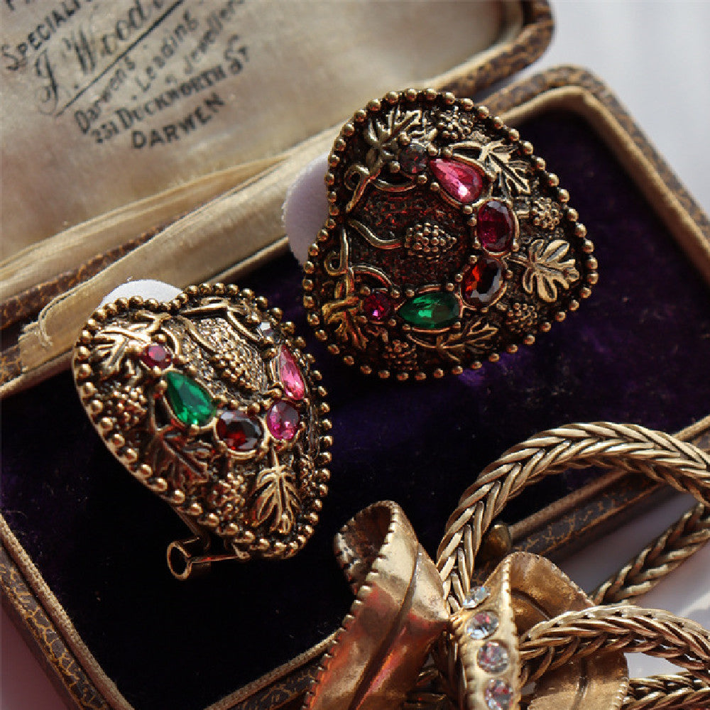 Colored Glaze Czech Diamond Earrings – Holiday Gift Ideas — 1