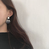 Geometric exaggerated metal wafer earrings – Meaningful Gifts — 5