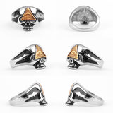 Masonic Skull Triangle Titanium Steel Ring – Holiday Gift Ideas — 3