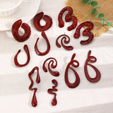 Retro Ancora Colored Red Earrings Fashion Personality – Stylish Gifts — 2