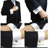 Fashionable Men's French Cufflinks Laser Metal – Gifts for Him — 5