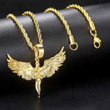 Angel Wing Goddess Zircon Full Diamond Necklace – Jewelry Gift Ideas — 3