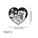 Ornament Accessories Alloy Skull Cat Witch Brooch – Stylish Gifts — 8
