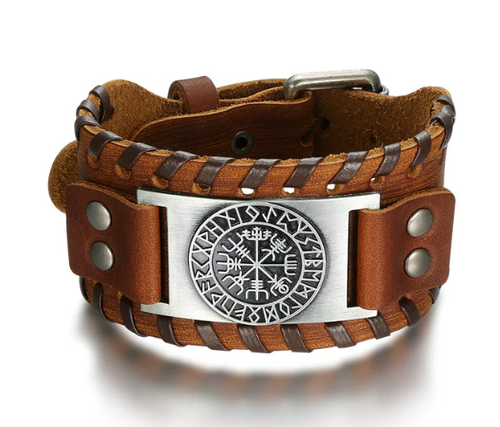 Beowulf Regalia Leather Buckle Arm Cuff With Metal – Everyday Gifts — 2