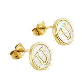 Titanium Steel 26 English Alphabet Letter Earrings – Thoughtful Gifts — 14