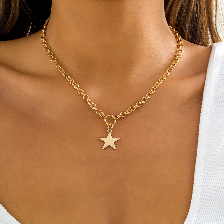 Women's Simple Personality Texture Star Pendant – Jewelry Gift Ideas — 1