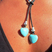 Turquoise Double Layer Flanelle Rope Necklace – Jewelry Gift Ideas — 4
