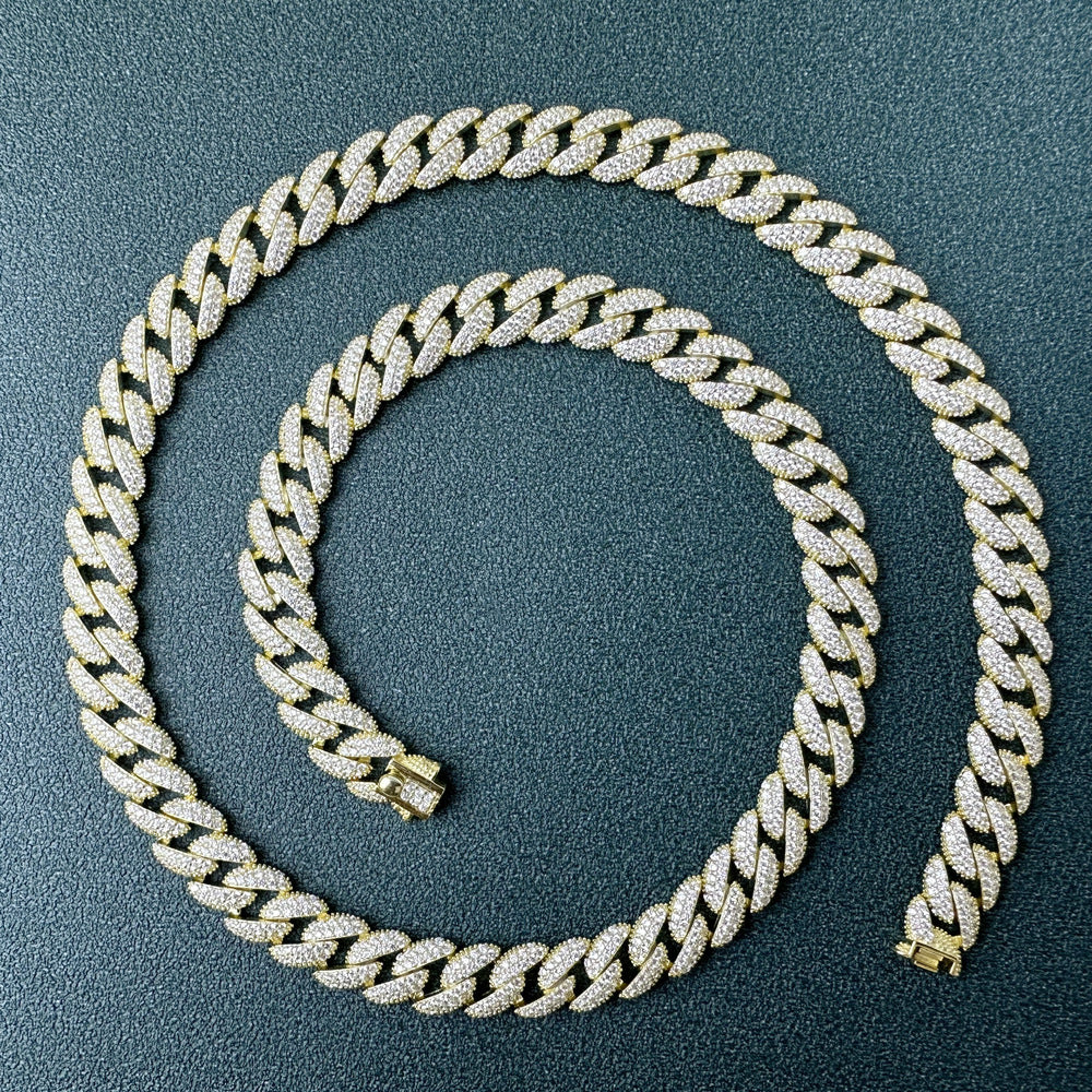 European And American Full Diamond Cuban Link Chain – Gift Ideas — 1