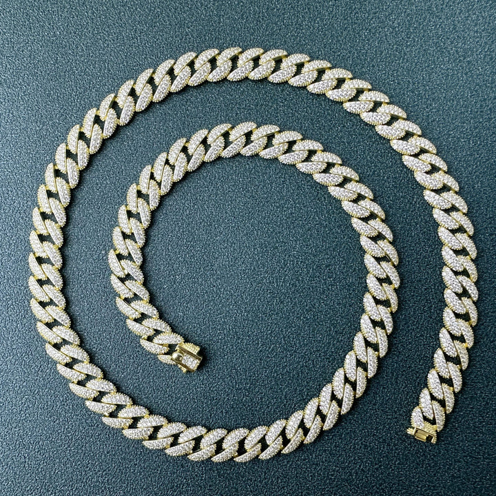 European And American Full Diamond Cuban Link Chain – Gift Ideas — 1
