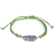 Wax Wire Braided Bracelet Waterproof Silver Leaf – Jewelry Gift Ideas — 3