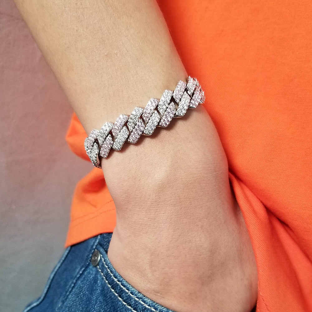 Fashion Silver Color Matching Bar Cuban Link Chain – Stylish Gifts — 1