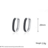 French-style Black Zircon Earrings – Stylish Gifts — 2
