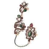 Resin Diamond Openwork Floral Vintage Ring – Thoughtful Gifts — 6