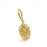 S925 Silver Plated K Gold Reversible Pendant – Jewelry Gift Ideas — 3