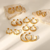 Gold Titanium Steel Chain Ear Ring Ladies – Surprise Gifts — 3
