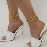 Punk Simple Metallic Thin Chain Anklet – Birthday Gifts — 2