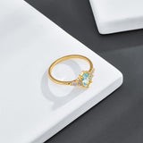 Luxury Girl Ring Natural Blue Topaz – Gifts for Kids — 2