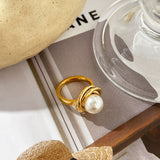 Niche Pearl Ring Female Light Luxury Design Sense – Gifts for Her — 3