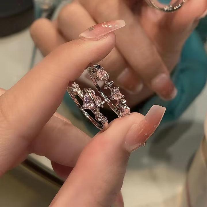 Heart-shaped Zircon Ring For Women – Gifts for Her — 1