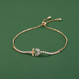Copper Bee Chrysanthemum Gold Plated White Zircon – Jewelry Gift Ideas — 4