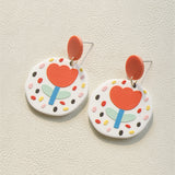 Ladies Fashion Clay Textured Acrylic Earrings – Stylish Gifts — 4