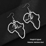 Gold Stainless Steel Adinkra Gye Nyame Earrings – Small Gift Ideas — 2