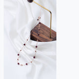 925 silver Garnet beads necklace clavicle chain – Jewelry Gift Ideas — 2