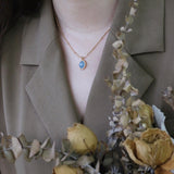 Gentle Aquamarine Necklace Retro Style Pendant – Jewelry Gift Ideas — 1