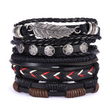 Men's Cross Braided Leather Adjustable Set – Jewelry Gift Ideas — 9