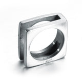 Men's Stylish Stainless Steel Square Hollow Ring – Gifts for Him — 5