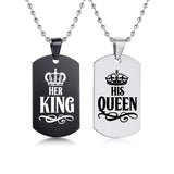 Her King His Queen Stainless Steel Dog Tags – Jewelry Gift Ideas — 2