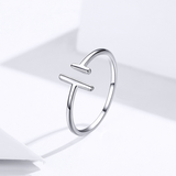 Parallel line ring S925 white gold plated ring – Everyday Gifts — 1