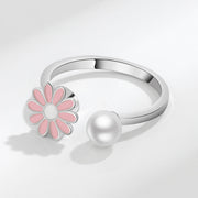 Creative Drip Oil Daisy Rotating Ring – Surprise Gifts — 5