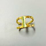 Female Copper Plating 18K Gold Inlaid Emerald Zircon – Gifts for Her — 2