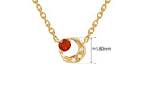 Pure 925 Silver Plated 14K Gold Pomegranate Moon – Jewelry Gift Ideas — 6