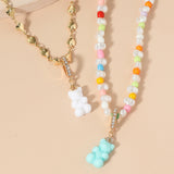 Bohemian Rainbow Wind Necklace Colored Rice Beads – Jewelry Gift Ideas — 3
