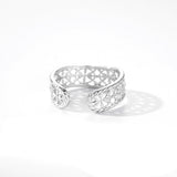Sterling Silver Light Luxury Ring Hollow Pattern – Birthday Gifts — 4