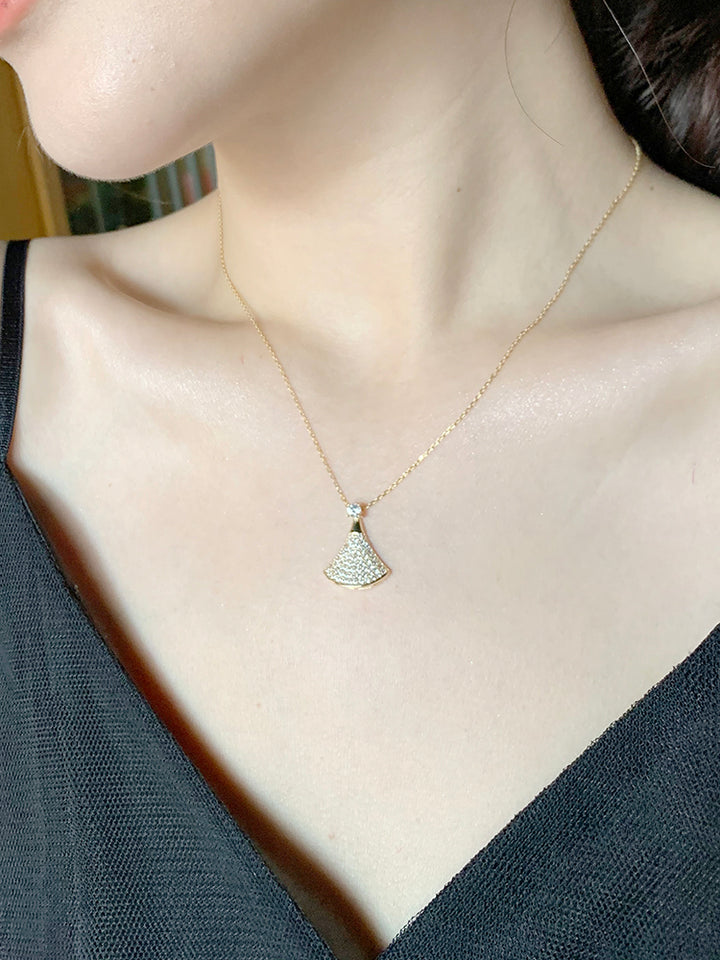 Scalloped Diamond Dress Necklace Sterling Silver – Jewelry Gift Ideas — 1