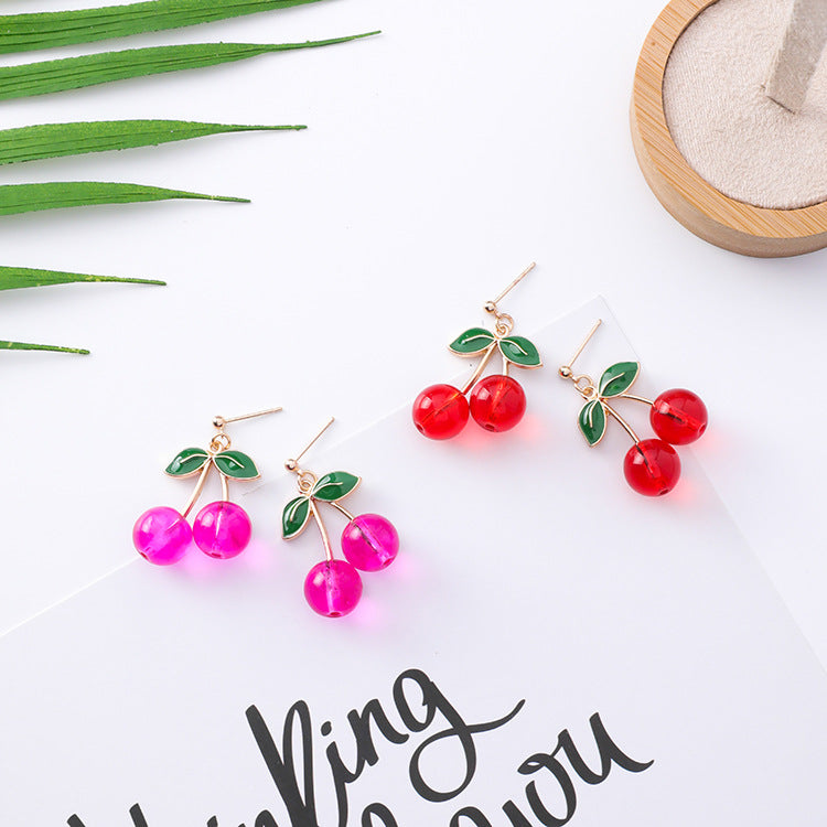 Little Cherry Exaggerated Earrings – Practical Gifts — 1